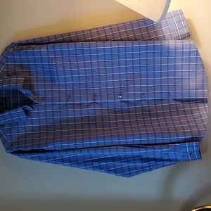 MENS new/ never worn Blue/ check long sleeve shirt.